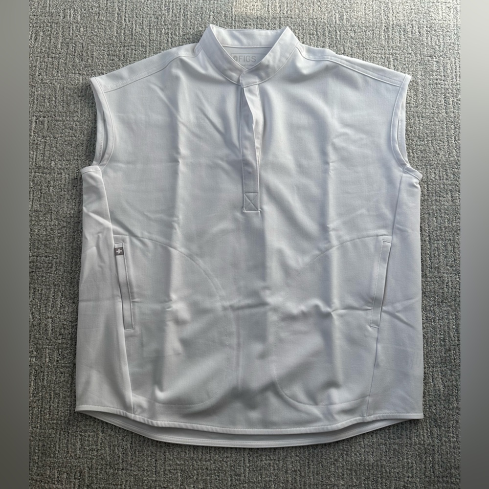 Optic White Rafael Figs Scrub Top